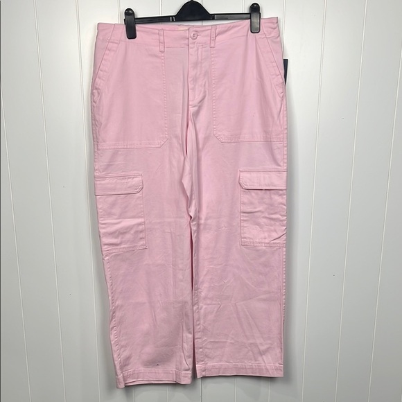 Universal Thread Pants - Universal Threads Womens Cargo Pants 16 Pink Wide Leg Cargo Pockets Classic NWT